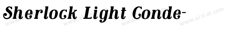 Sherlock Light Conde字体转换 Sherlock Light Conde字体转换